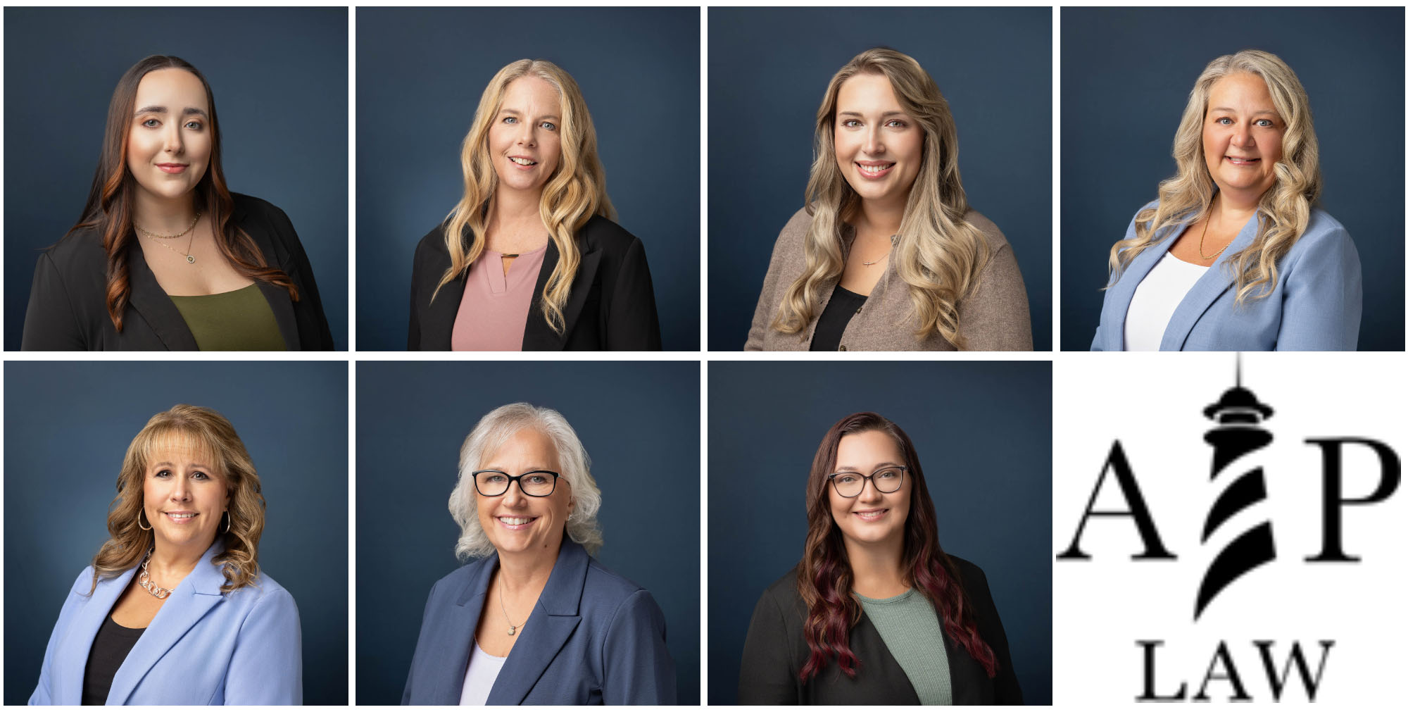 Team Seven Team member headshot contact sheet of local all women legal office