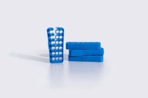 Product photo of blue wire holders