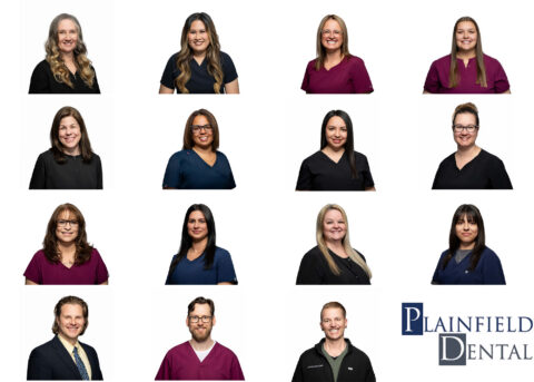 Team contact sheet for Plainfield Dental